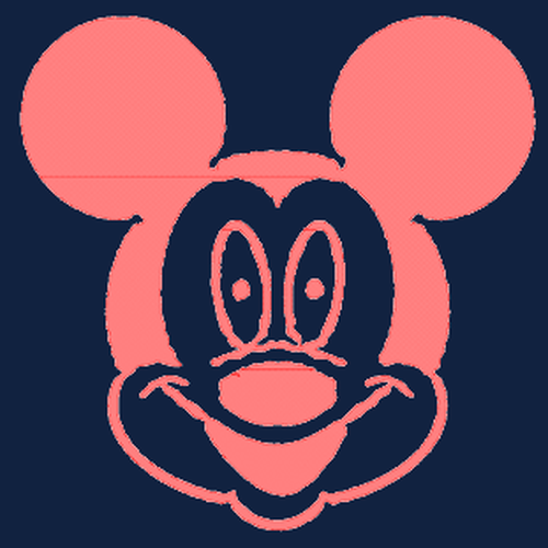 Pre-distorted OPC mask layout