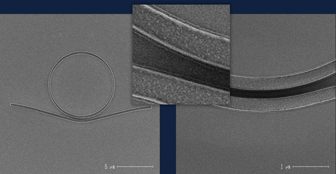 SEM of a ring resonator with OPC: coupling region fully resolved
